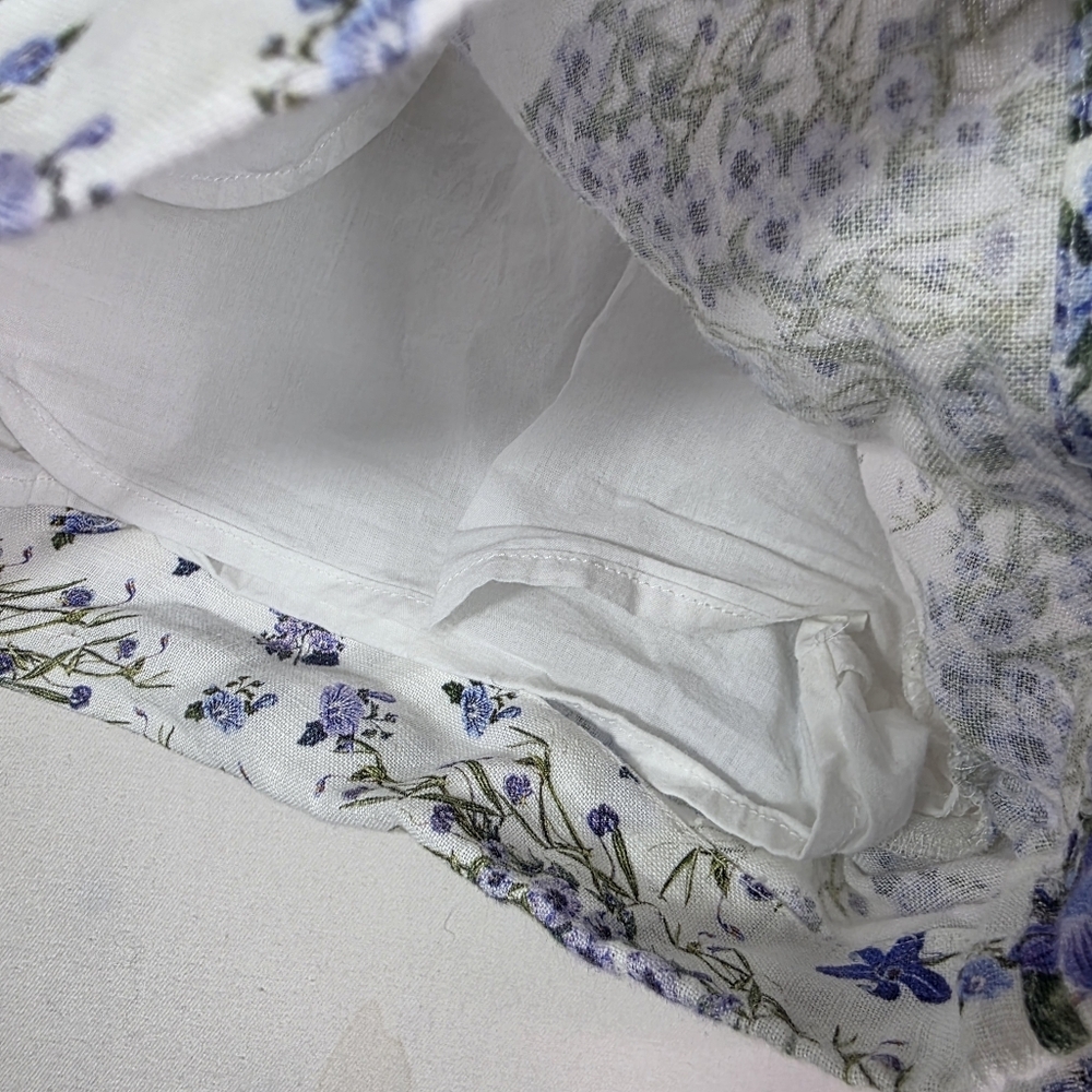 & Other Stories White Floral High Waist Belted Shorts - Picture 12 of 15